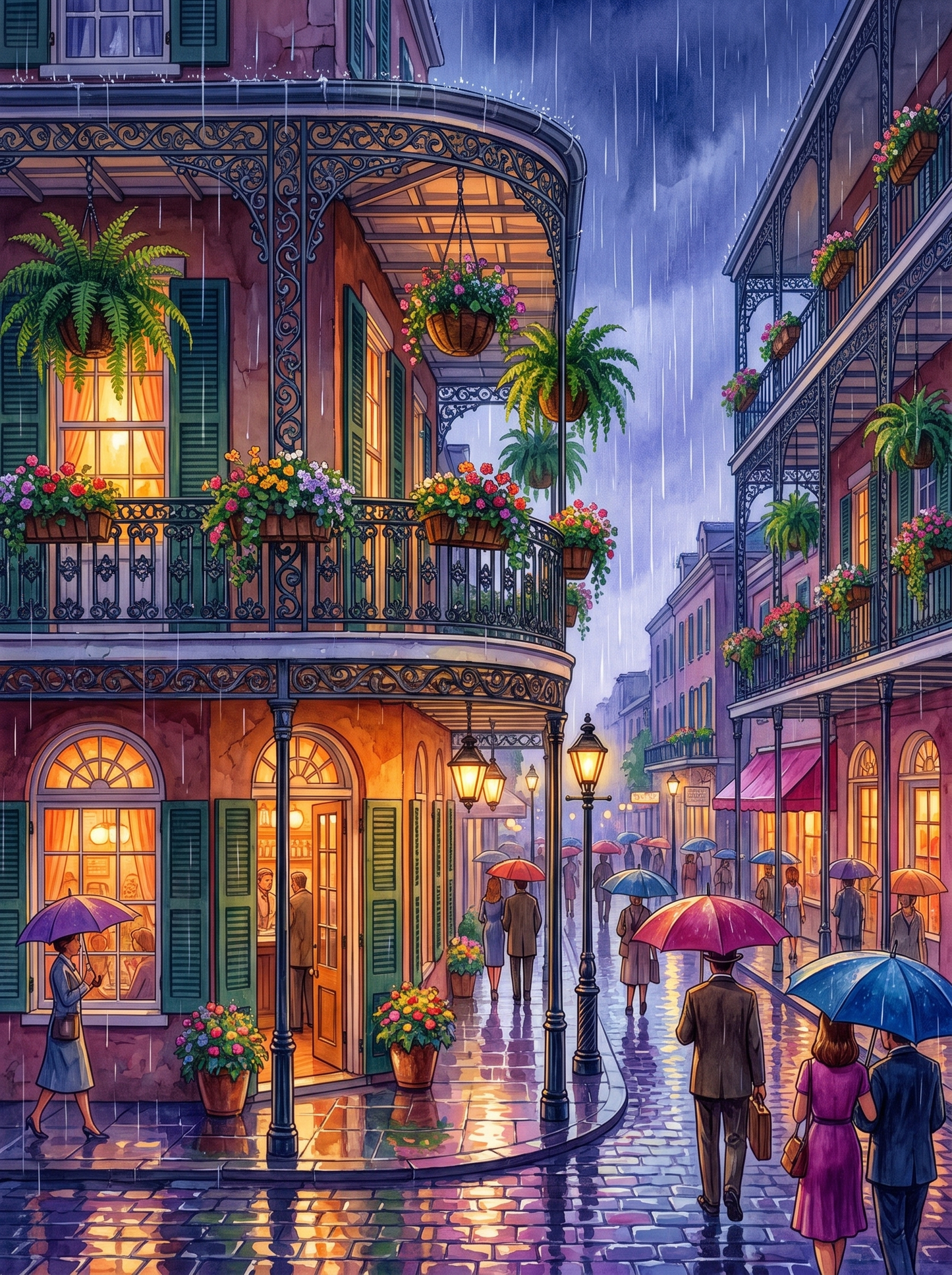 New Orleans Quarter in the Rain