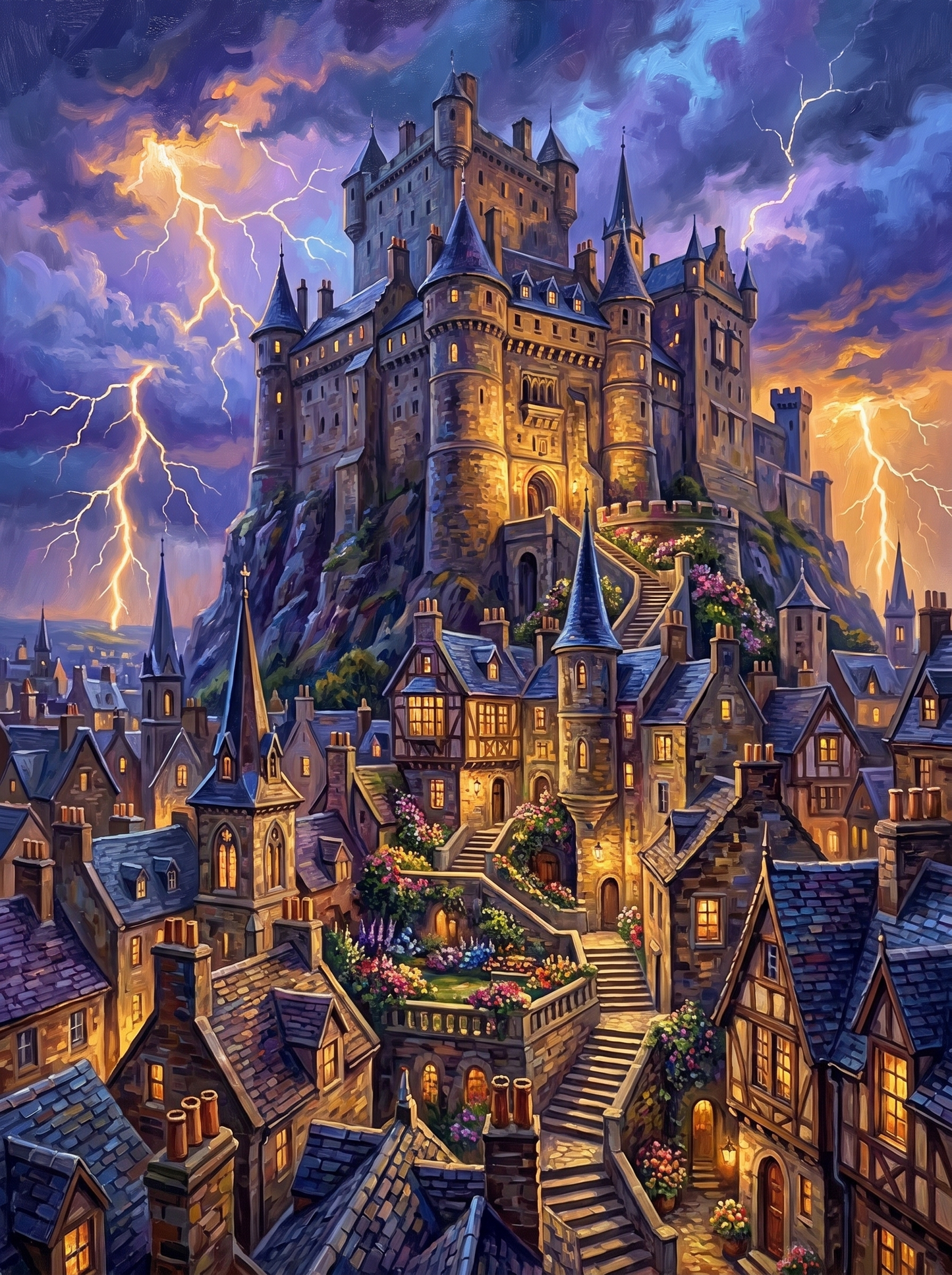 Edinburgh Castle in the Storm