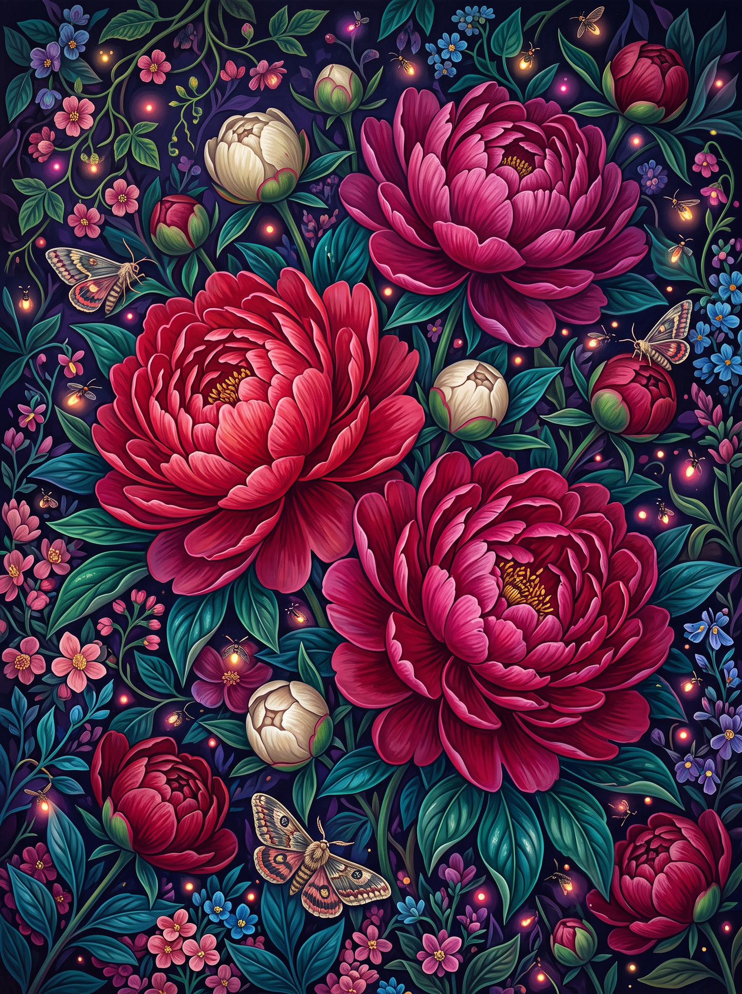 Peonies at Midnight