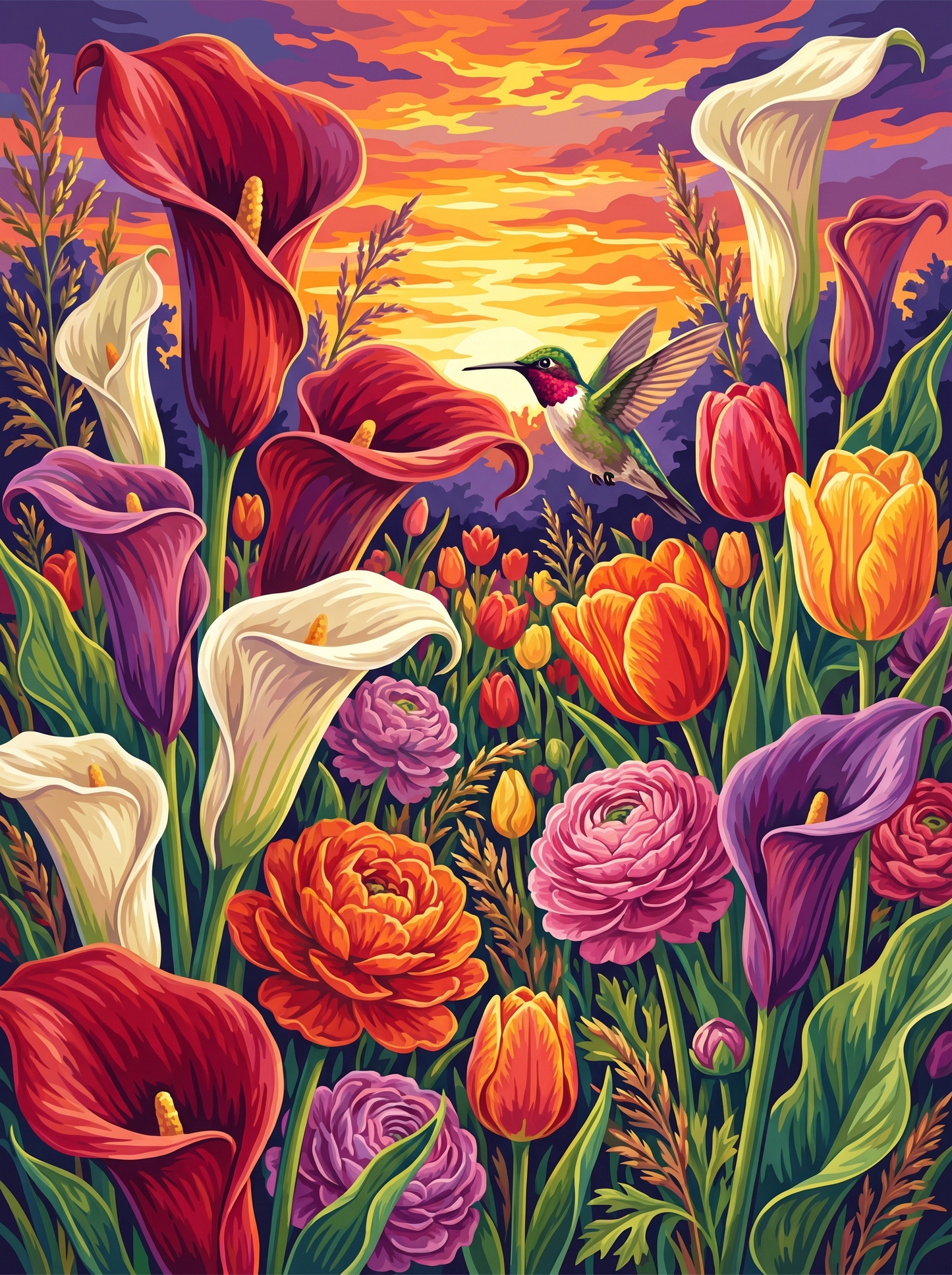 Calla Lilies at Sunset