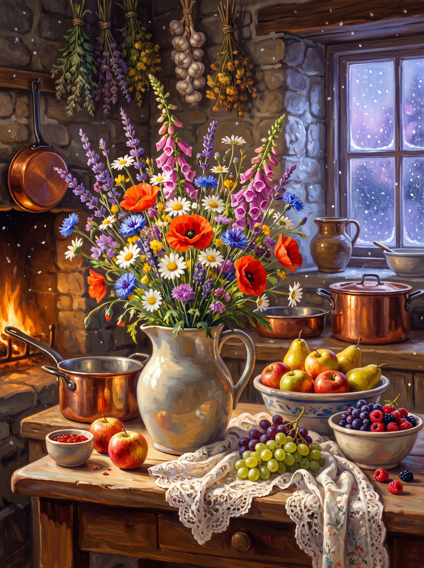 Country Kitchen Wildflower Jug