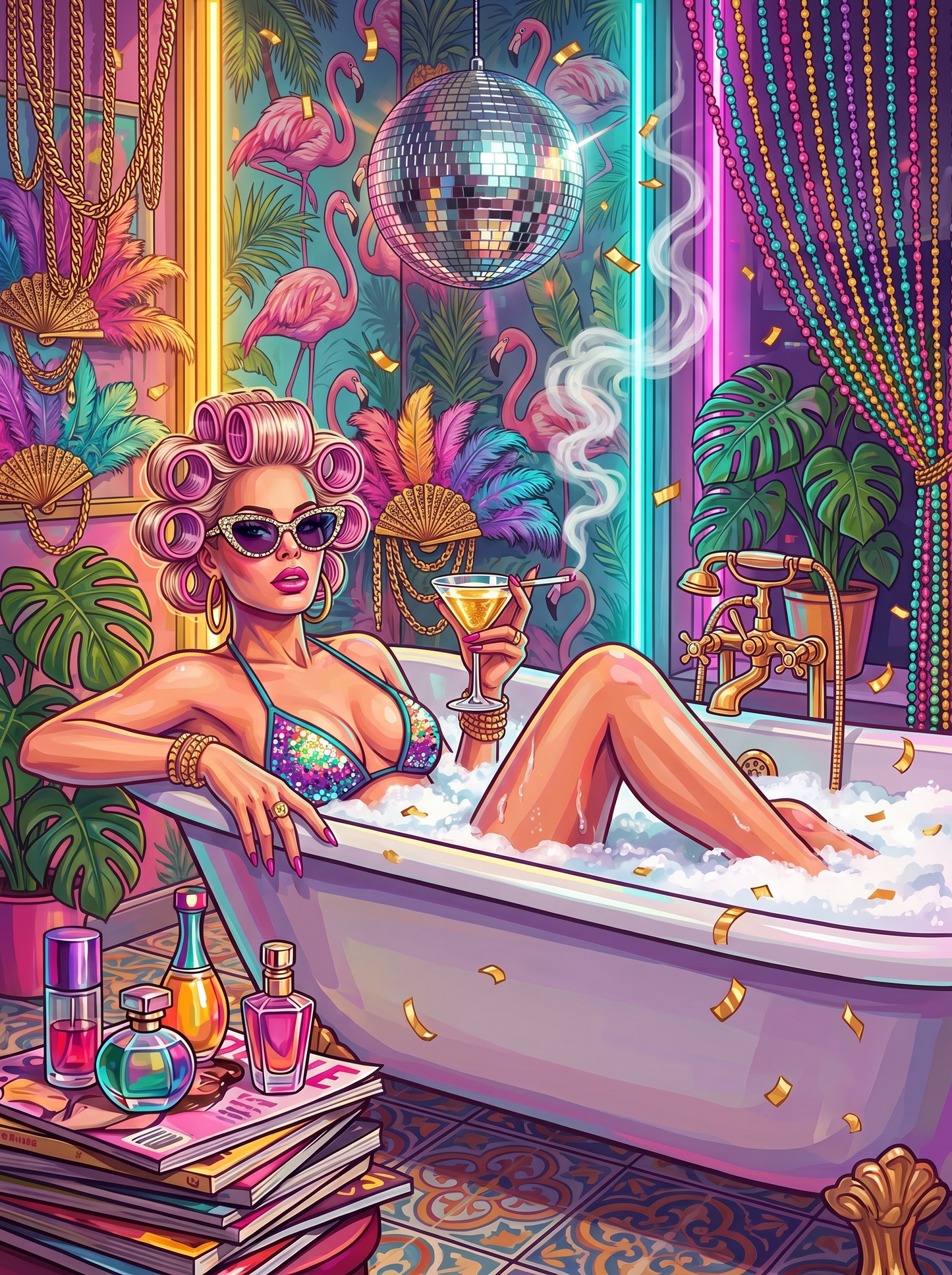 Disco Ball Bathtub Queen