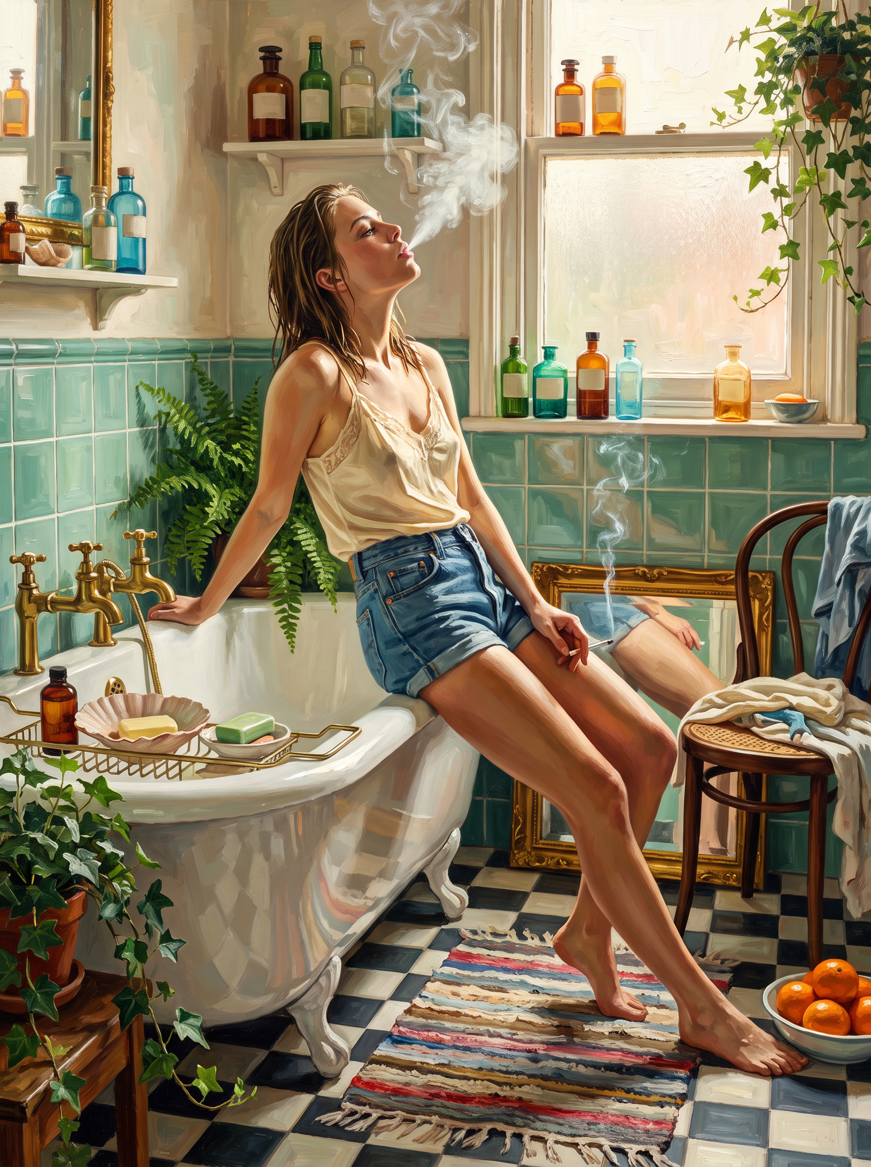 Smoke Break on the Bathtub
