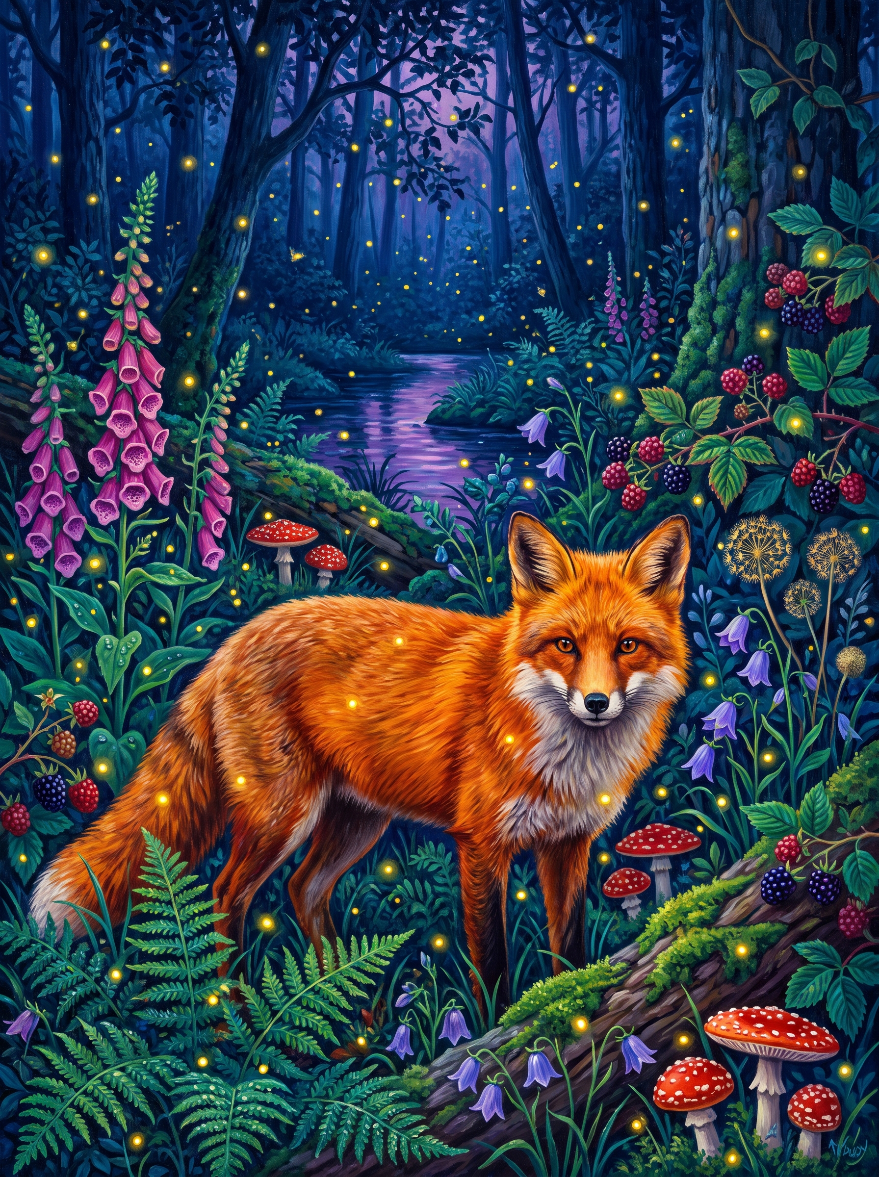 Fox in the Firefly Wood