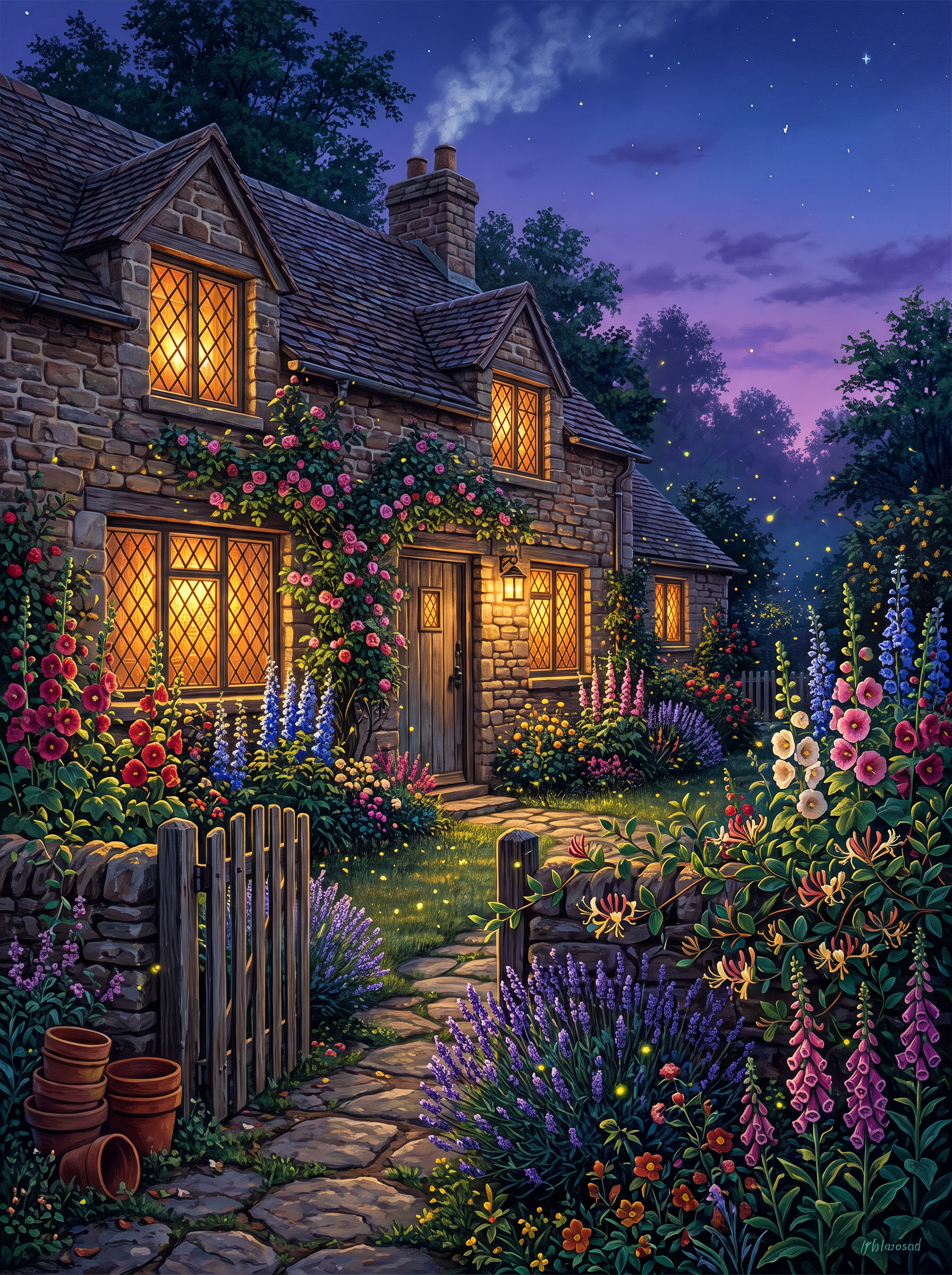 Fireflies at the Cottage Gate