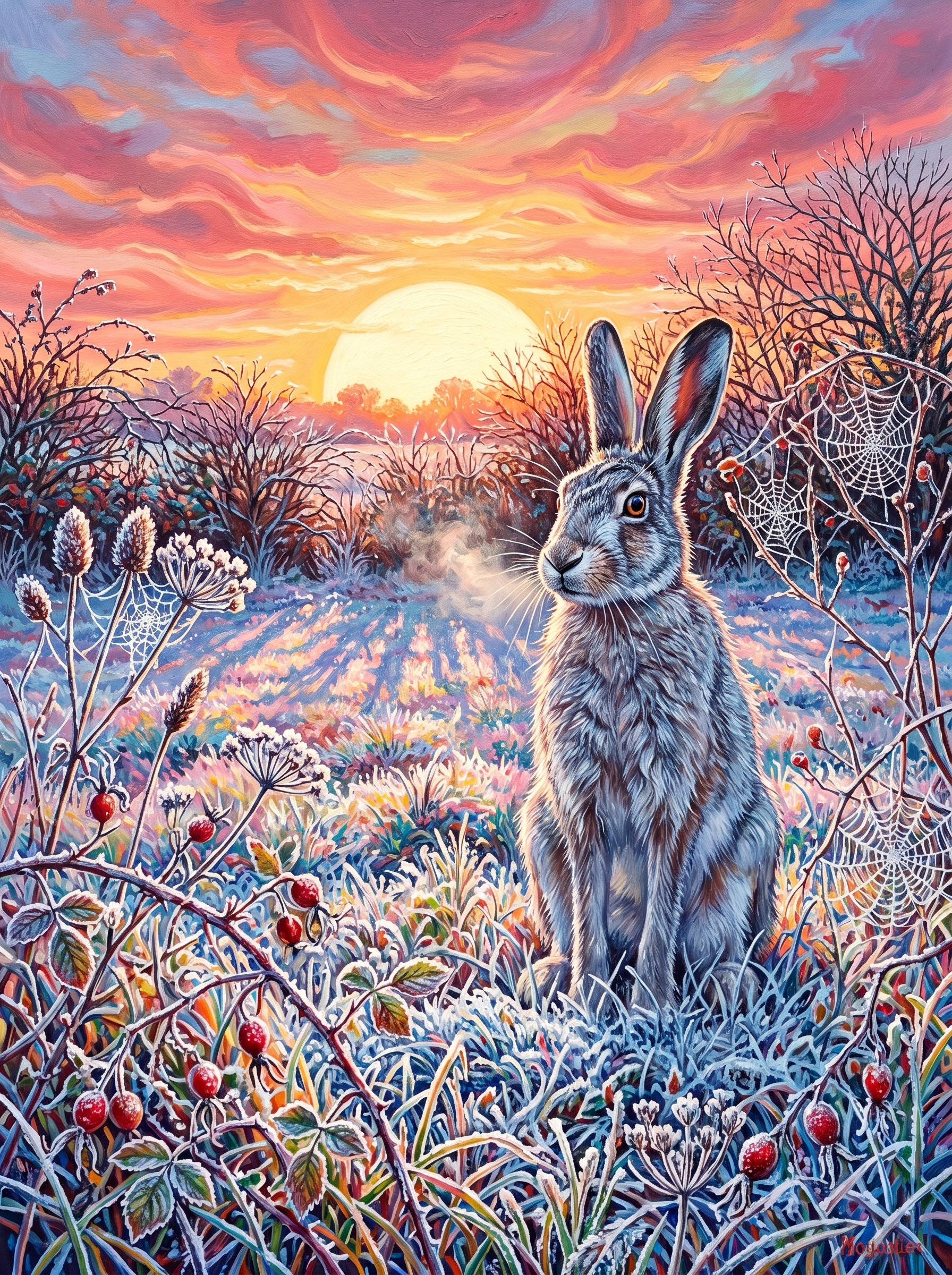 Hare in the Frosted Dawn