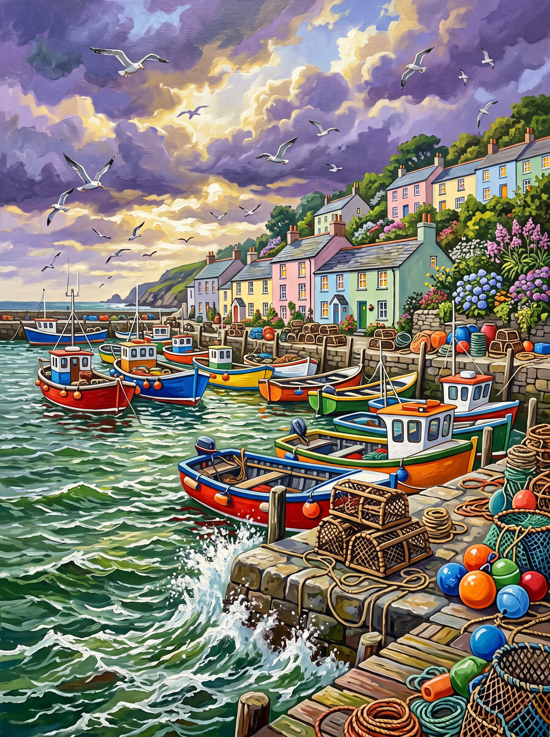 Storm Over the Fishing Harbour
