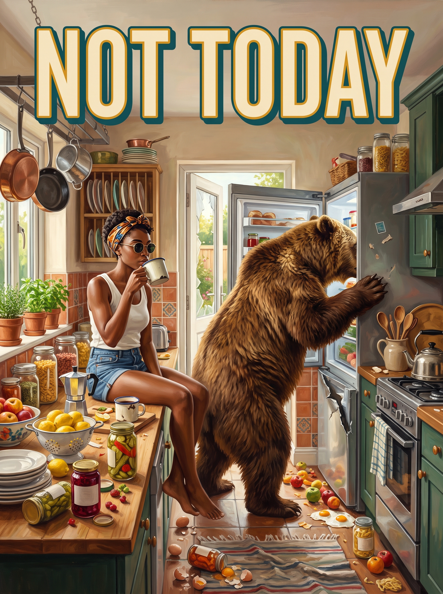 Not Today, Bear at the Fridge