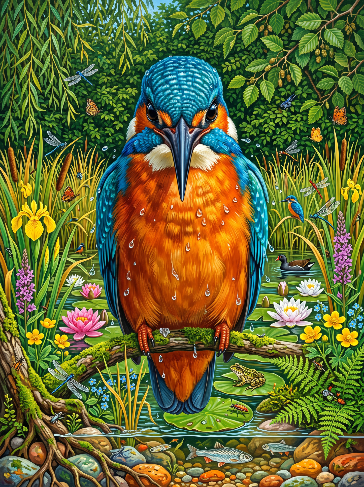 Kingfisher On The Riverbank