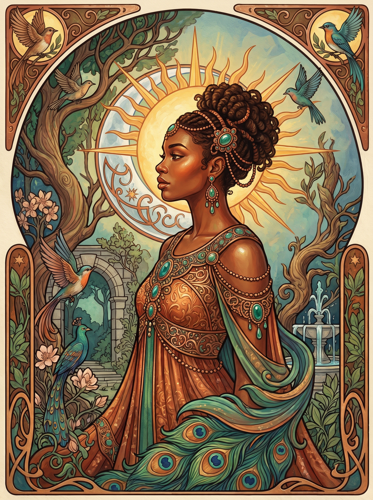 Peacock Sun Goddess (80 Colors)