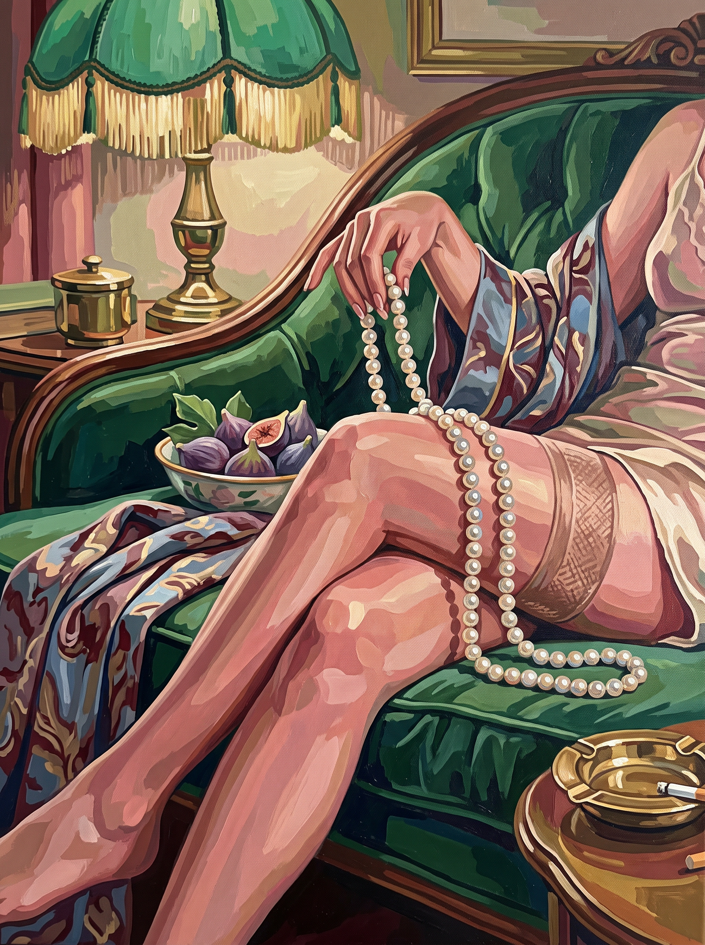 Pearls on the Chaise