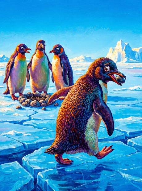 Pebble Thief Penguin