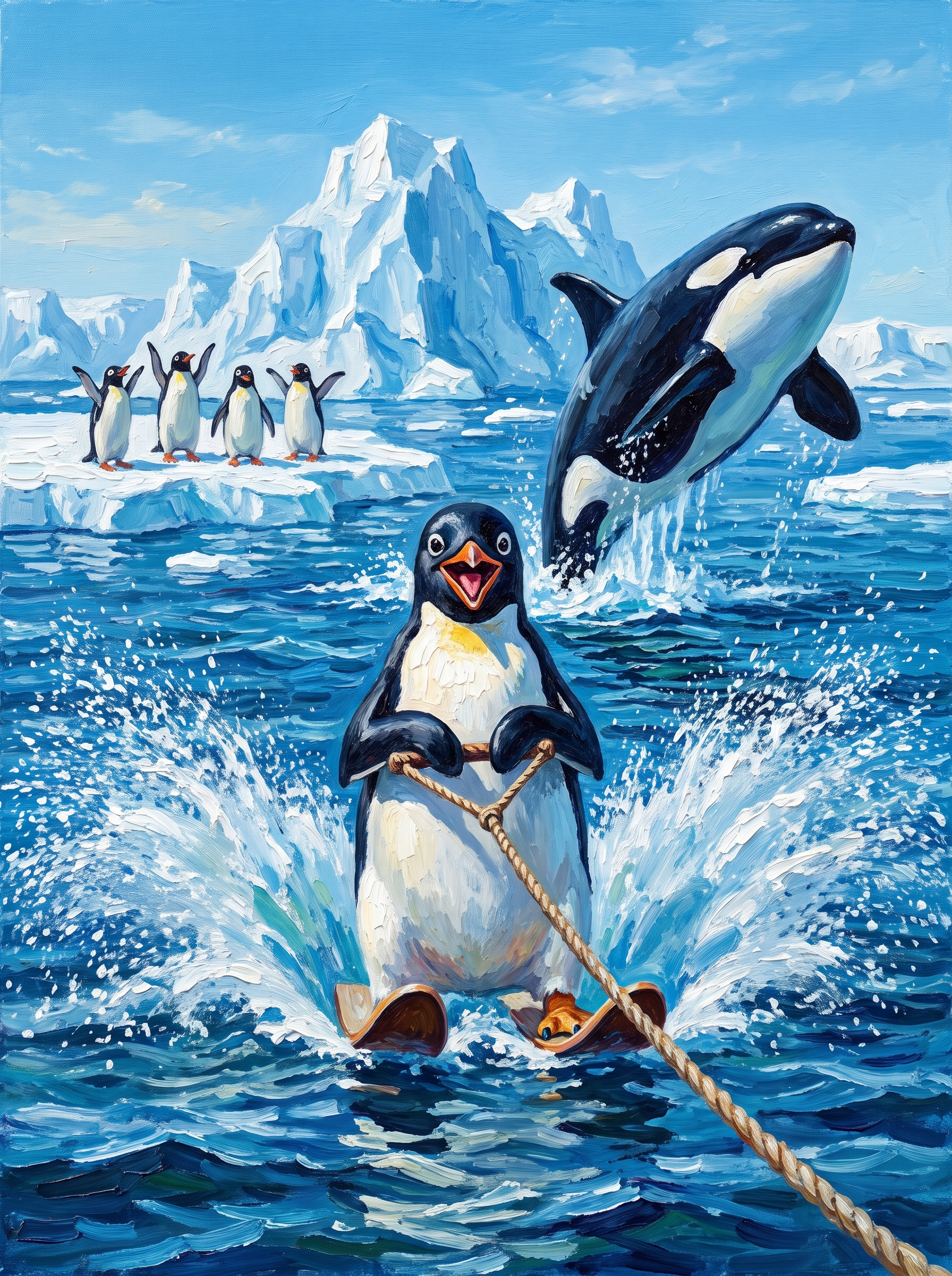 Penguin Waterski