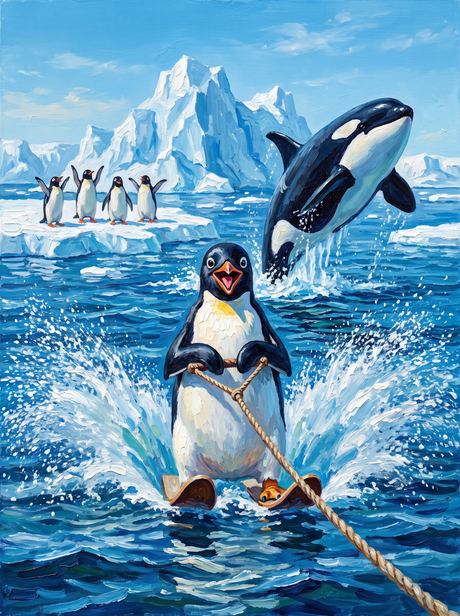 Penguin Waterski