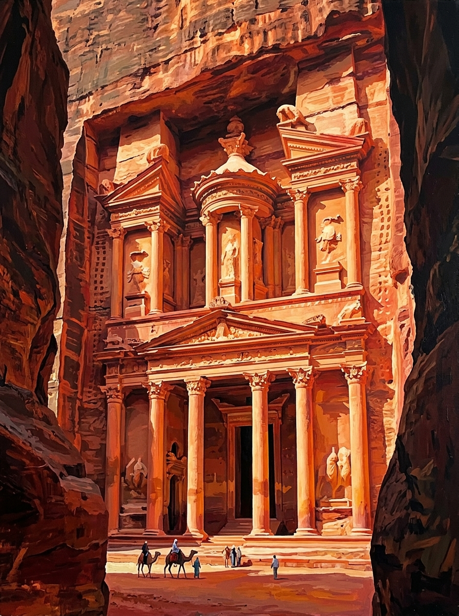 Petra Treasury Jordan (150 Color Diamond Painting)