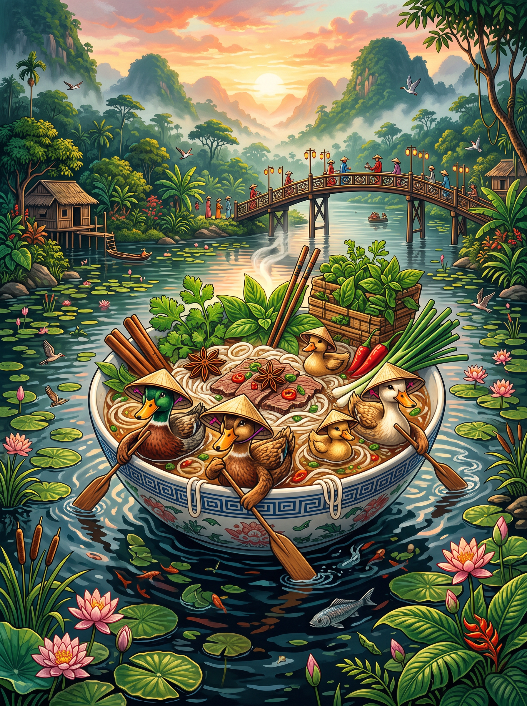 Pho Boat Ducks