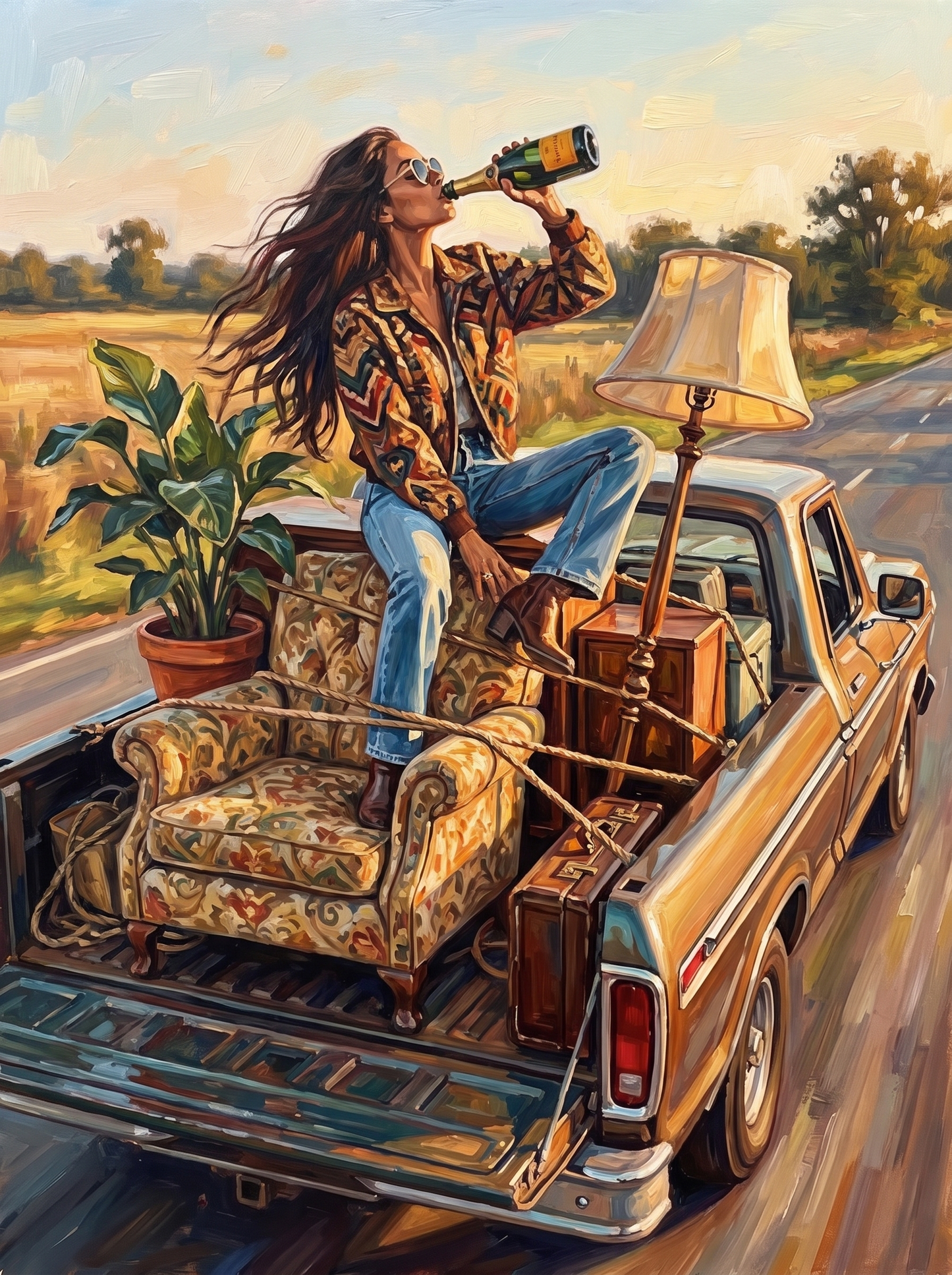 Champagne in the Flatbed