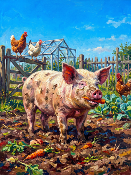 Pig in the Veg Patch
