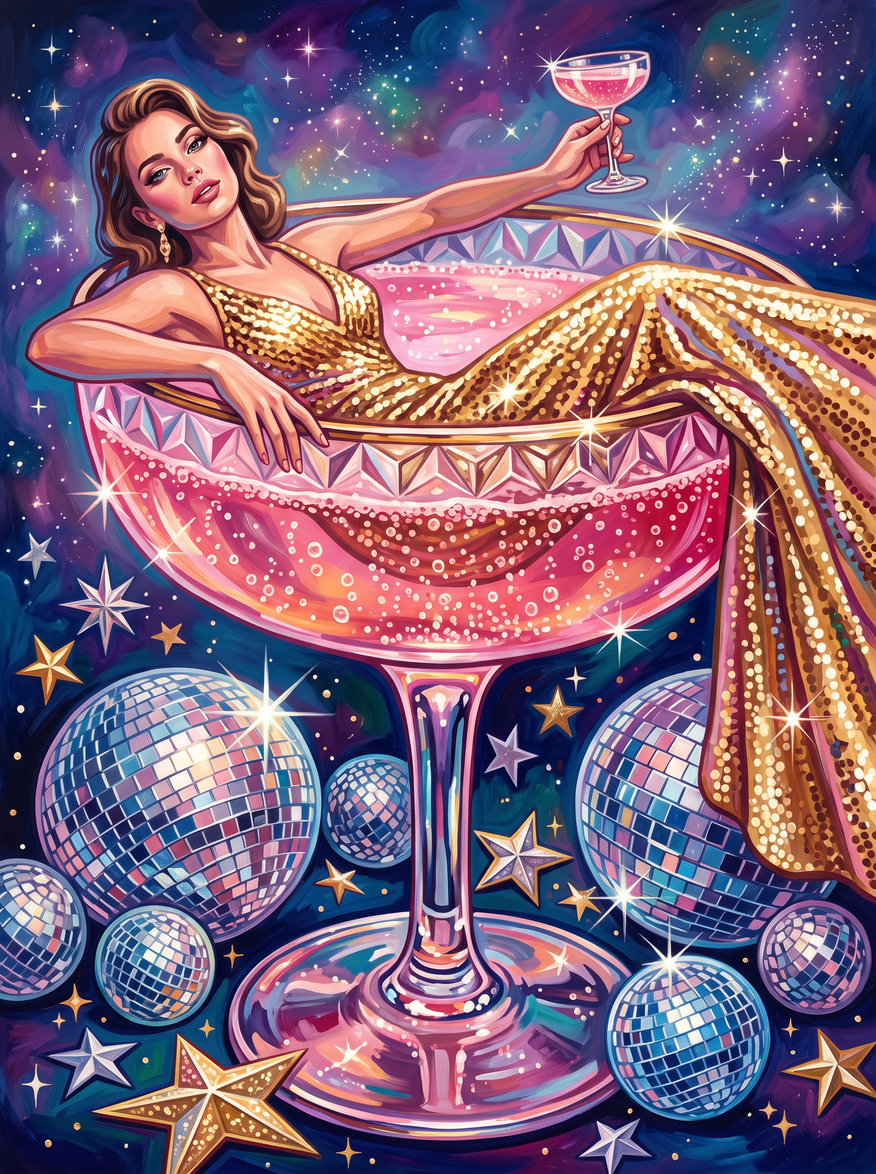 Pink Champagne Sparkle