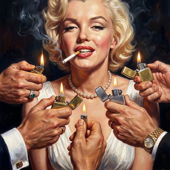Pinup Offered Lighters Blonde 01 (150 Color Diamond Painting)