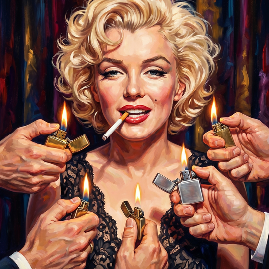 Pinup Offered Lighters Blonde 02 (150 Color Diamond Painting)