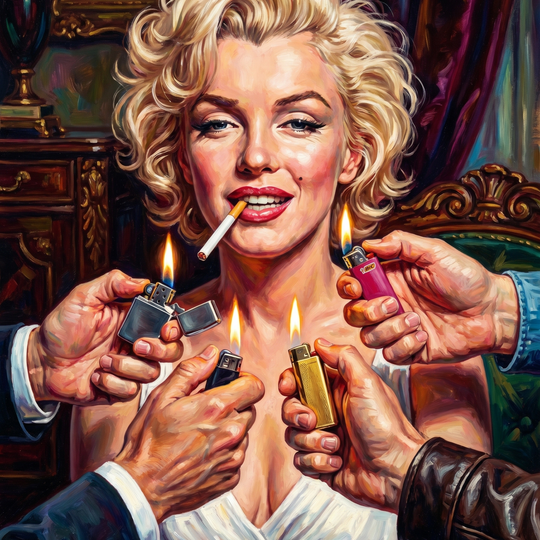 Pinup Offered Lighters Blonde 03 (150 Color Diamond Painting)