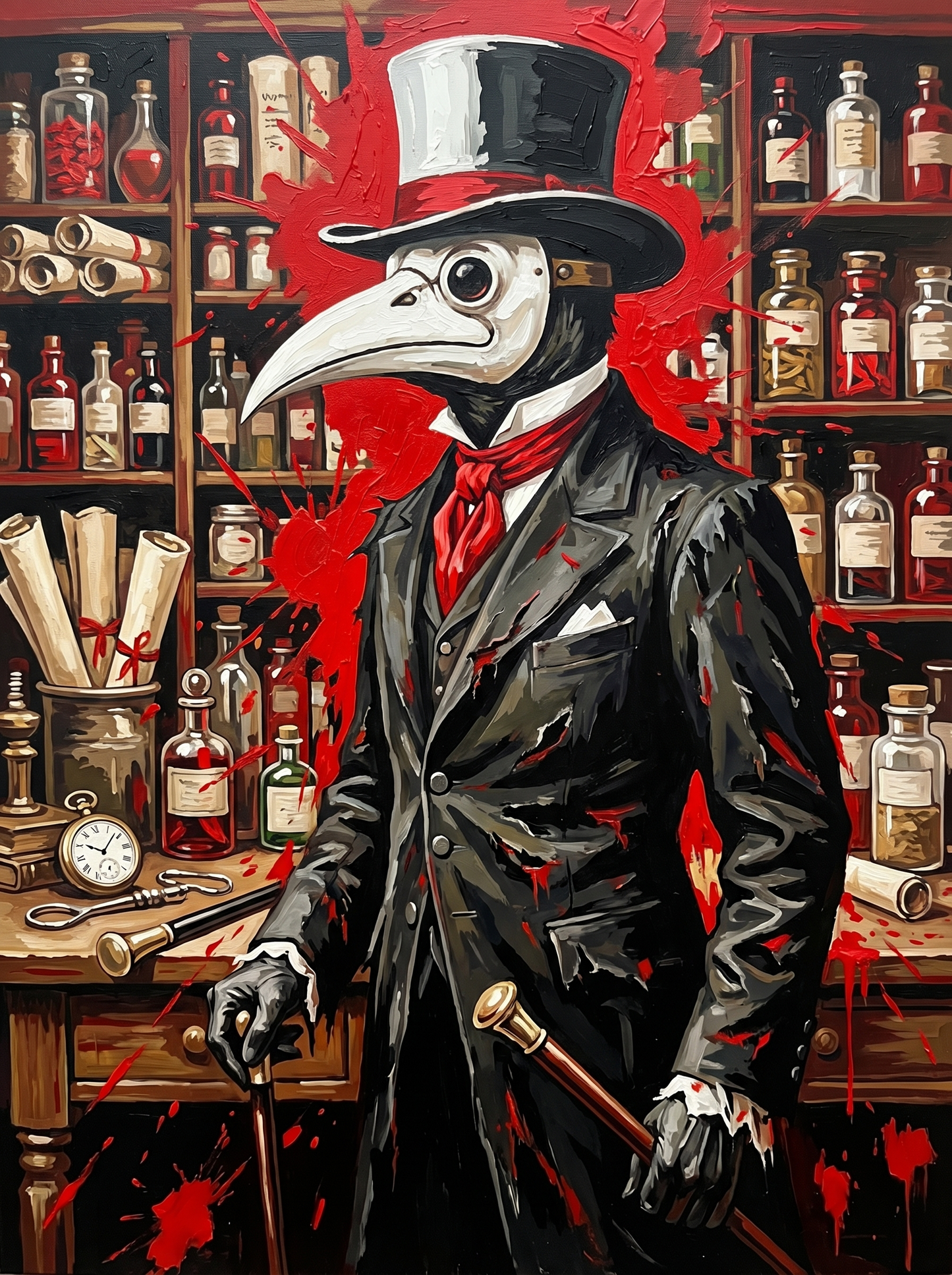 Plague Doctor Apothecary (100 Color Diamond Painting) Diamond Painting kit