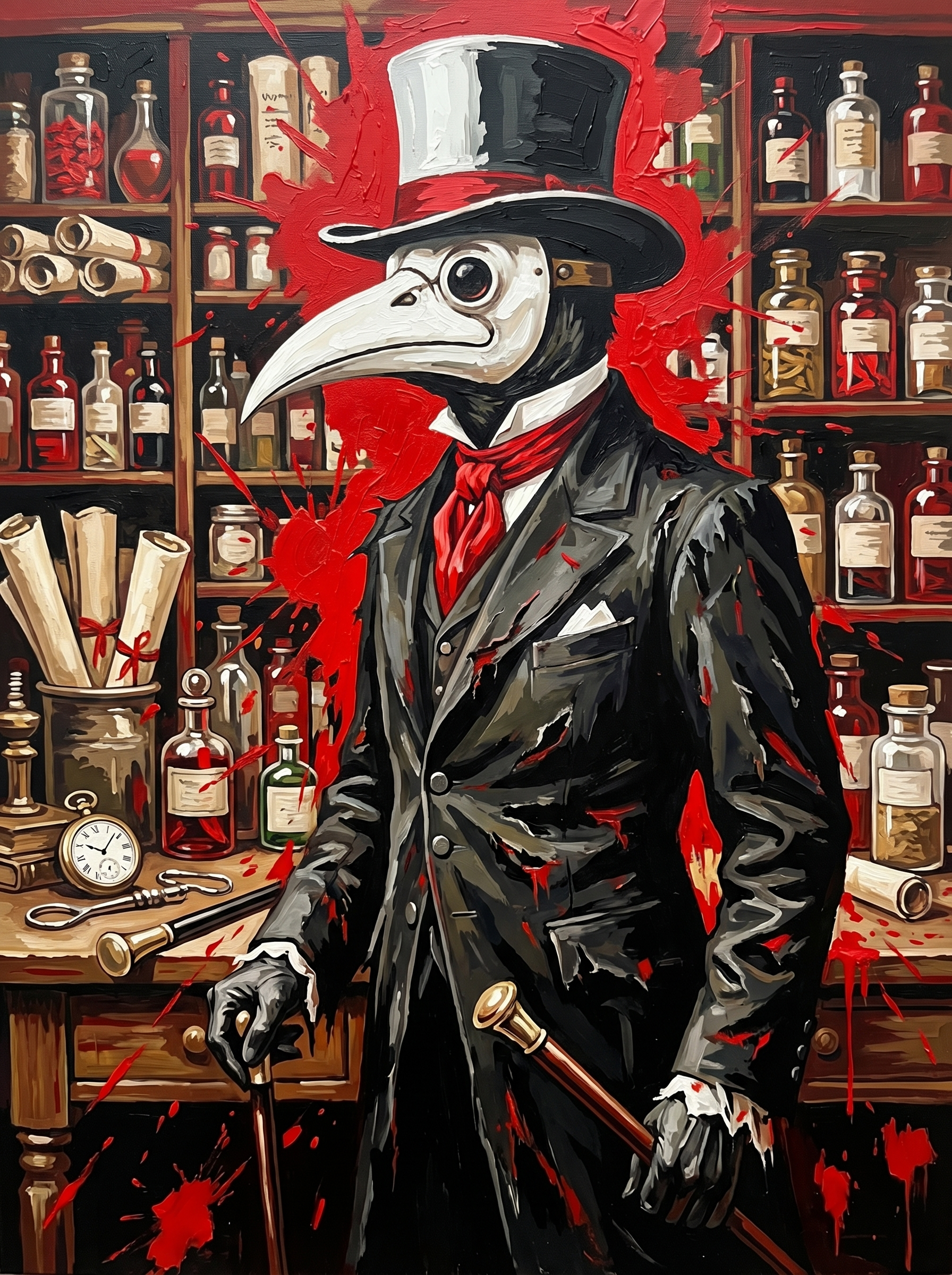 Plague Doctor Apothecary (100 Color Diamond Painting) Diamond Painting kit