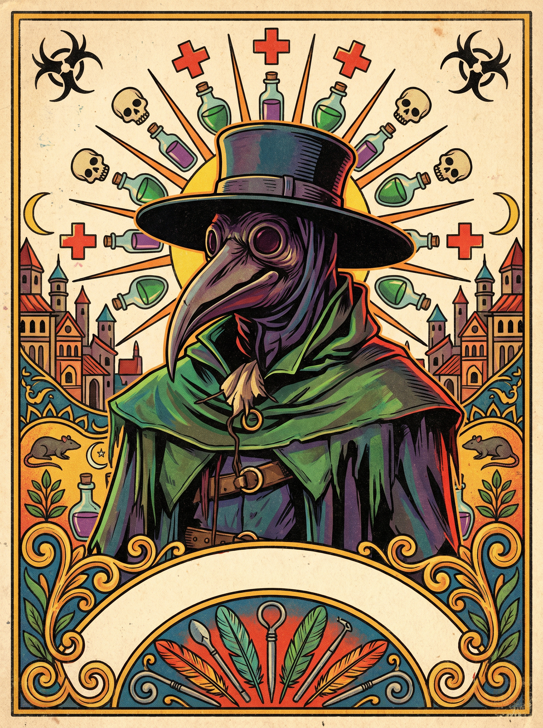 Plague Doctor Tarot (150 Color Diamond Painting)