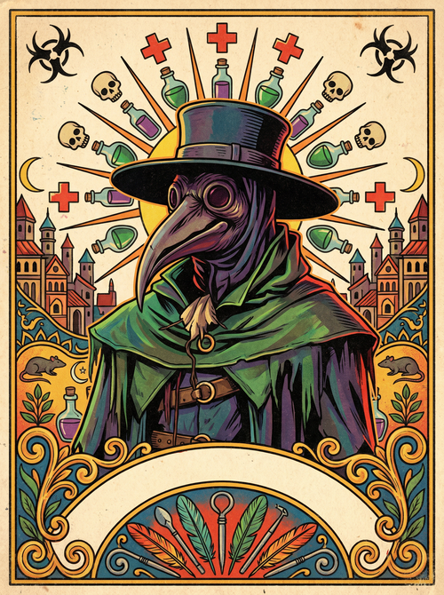 Plague Doctor Tarot (150 Color Diamond Painting)