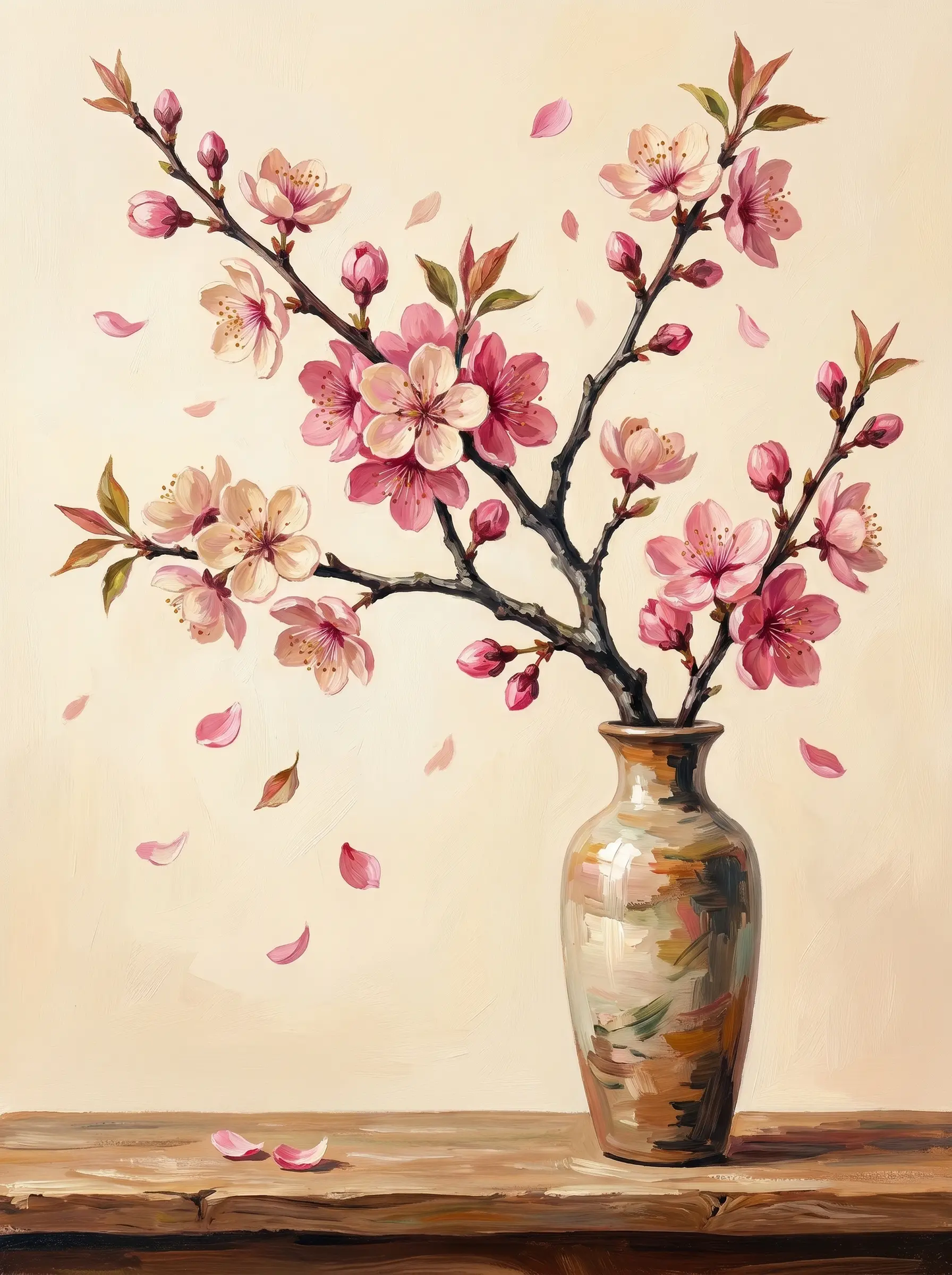 Plum Blossom Vase Teacup (Diamond Painting)