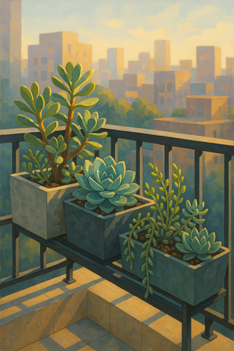 Succulent Balcony View (Diamond Painting) Diamond Painting kit