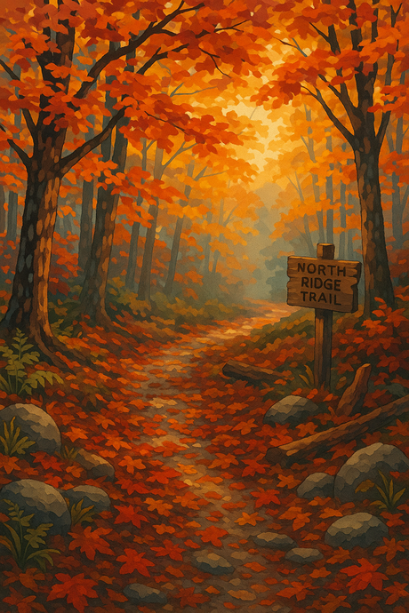 Autumn Trail of Firelight (Diamond Painting) Diamond Painting kit