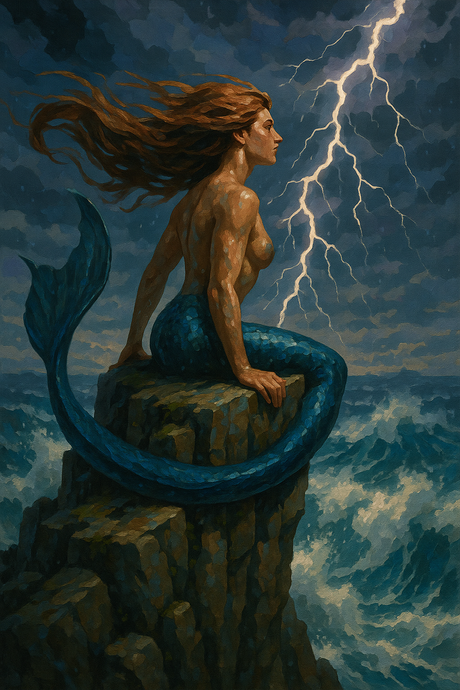 Mermaid Facing the Storm (Diamond Painting) Diamond Painting kit