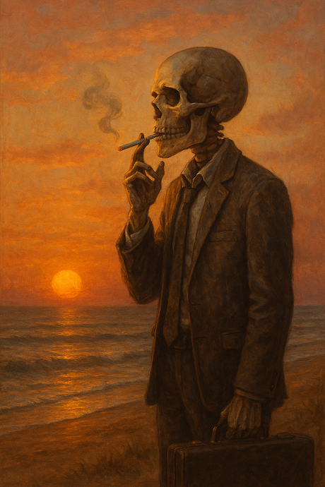 Skeleton Mid After Life Crisis (Diamond Painting) Diamond Painting kit