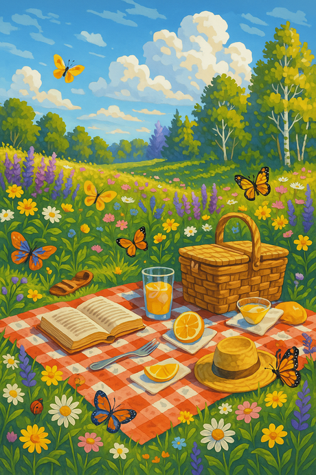 Picnic on a Meadow Morning (Diamond Painting) Diamond Painting kit