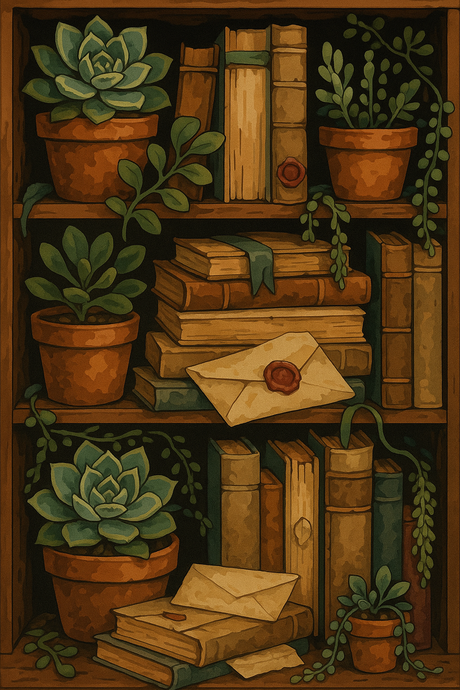 Books, Blooms & Vines (Diamond Painting) Diamond Painting kit