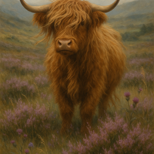 Highland Cow in Mist