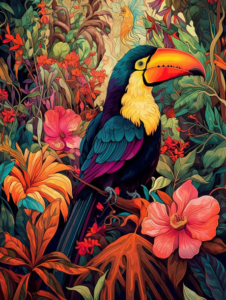 Toucan in Paradise (Diamond Painting) Diamond Painting kit