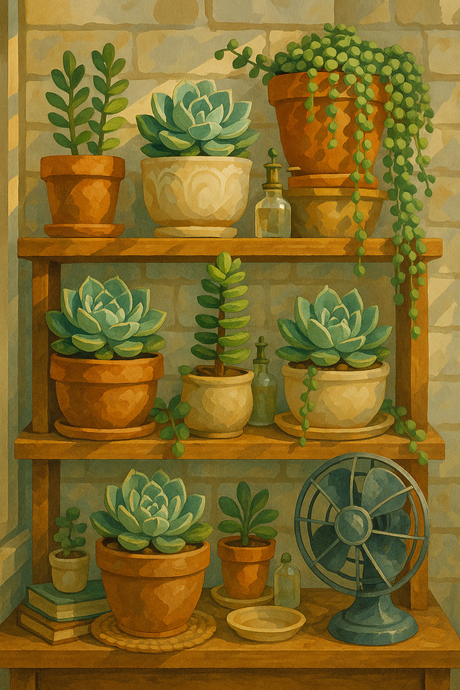 Succulents & Stillness (Diamond Painting) Diamond Painting kit