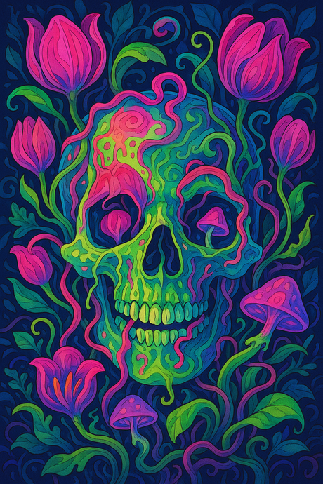 Fluoreskull Bloom (Diamond Painting) Diamond Painting kit