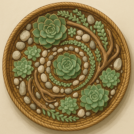 Succulent Spiral (Diamond Painting) Diamond Painting kit