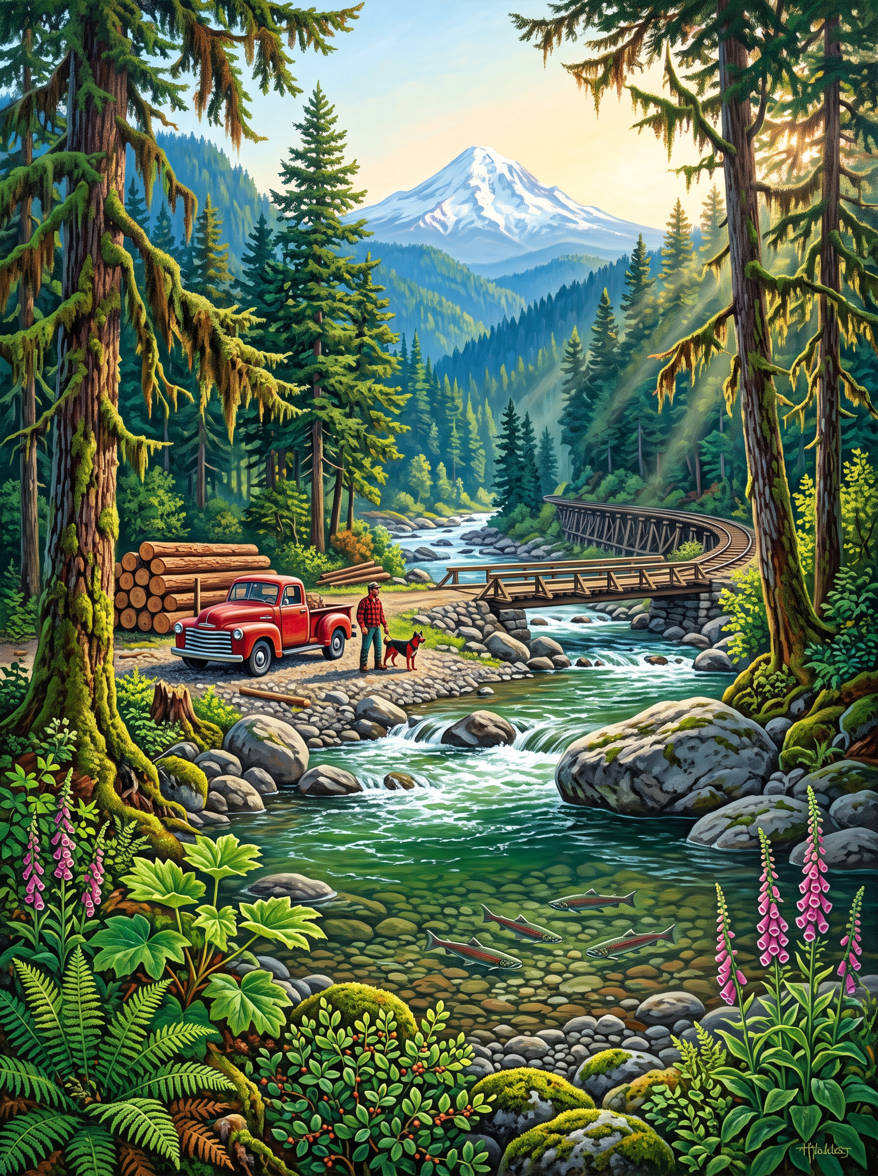 PNW Logging River