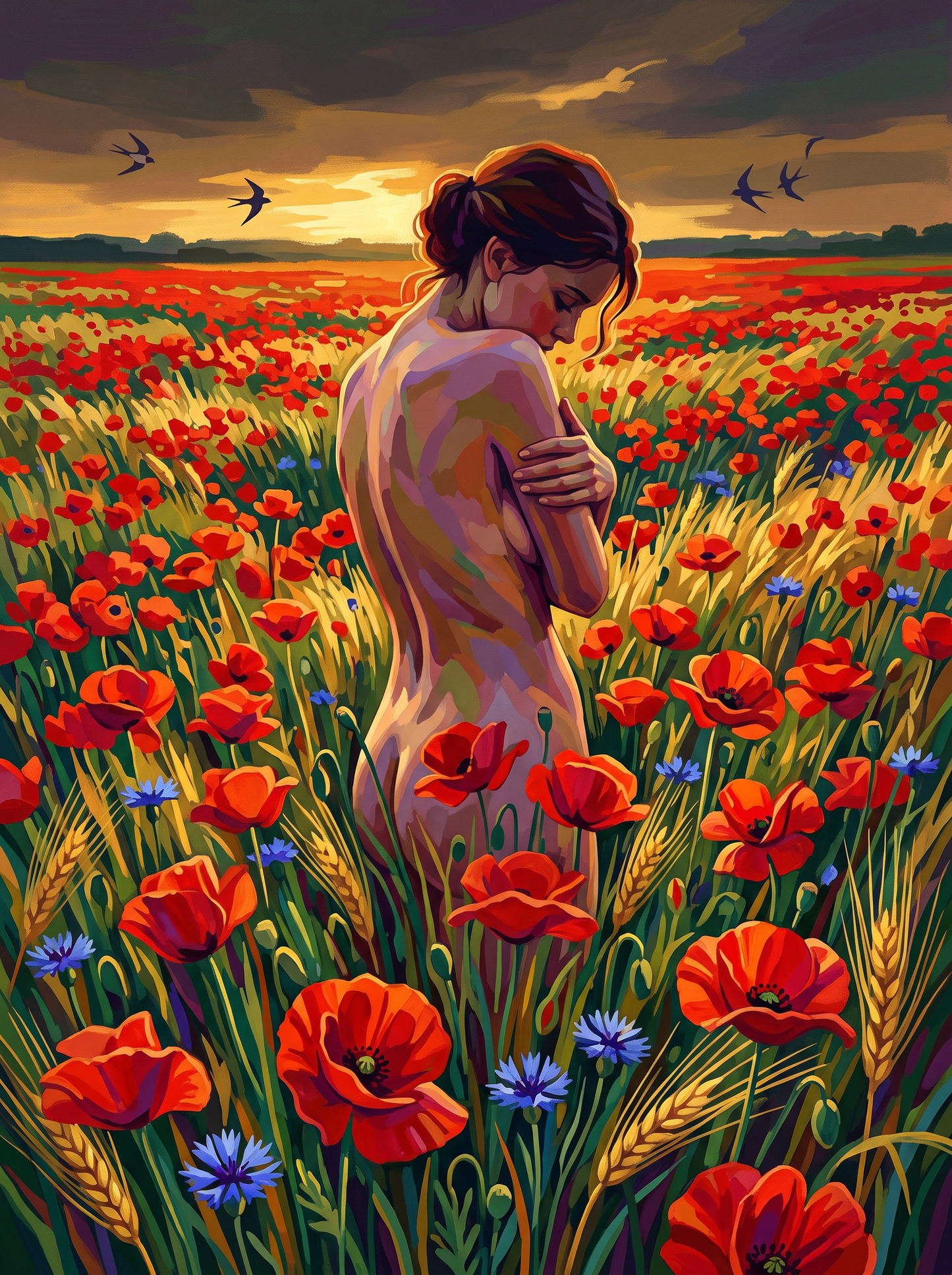 Poppy Field Sunset