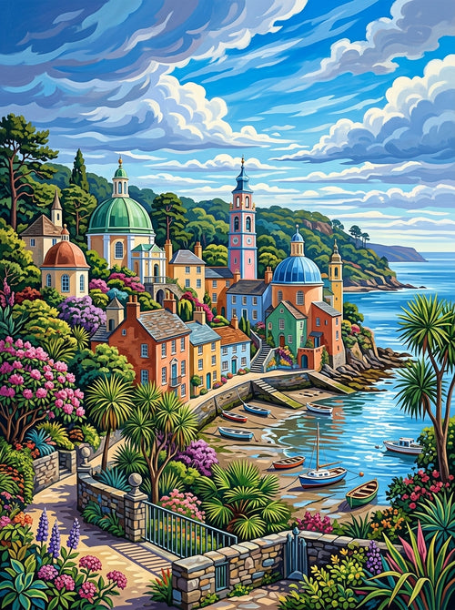 Portmeirion Village (150 Color Diamond Painting)