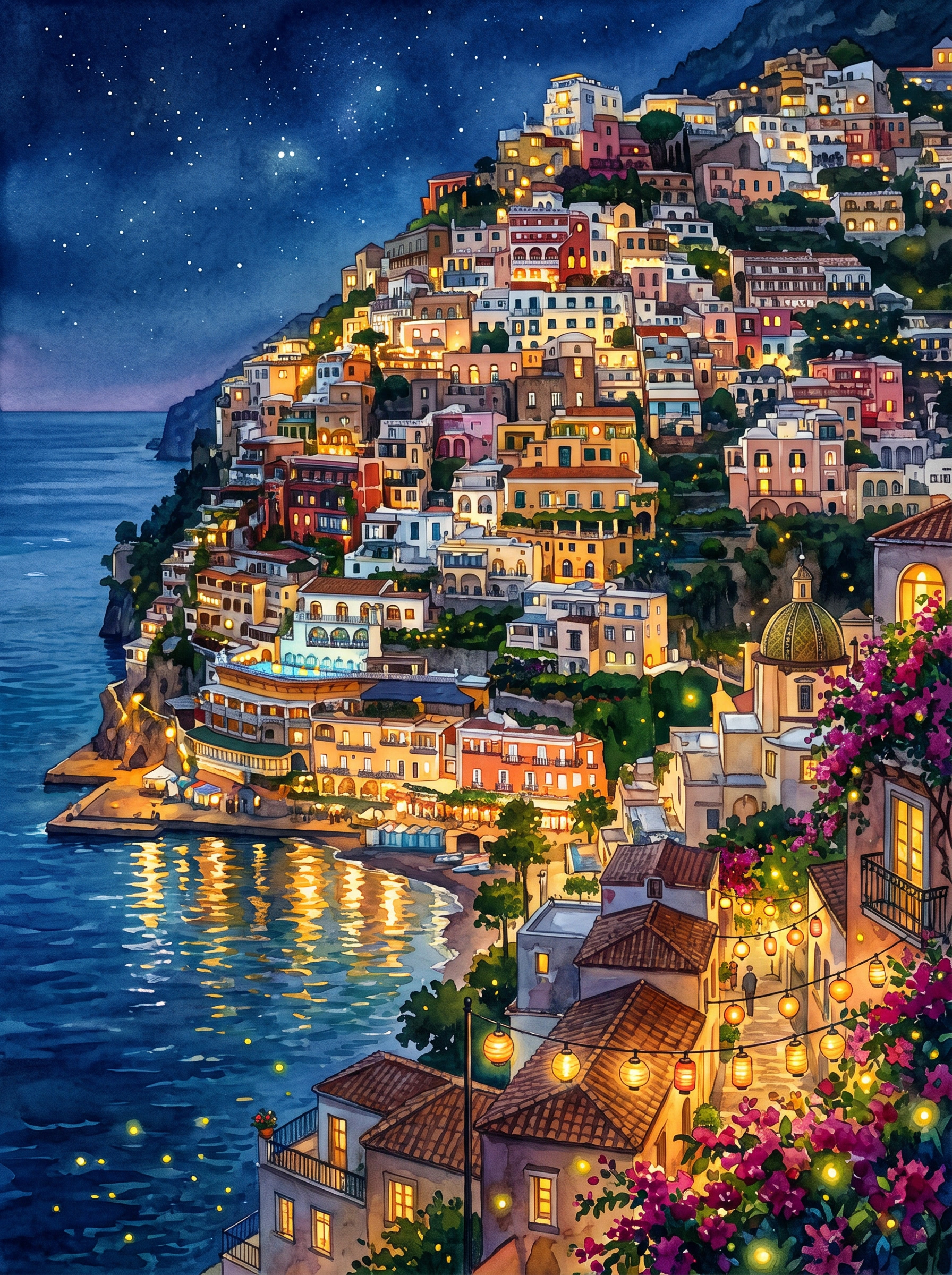 Positano Lantern Night
