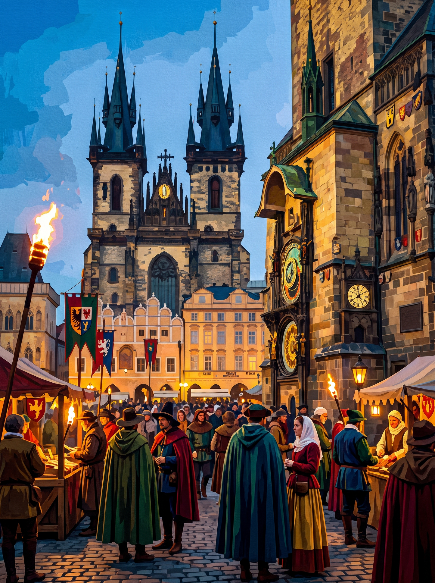 Prague Medieval Festival Square