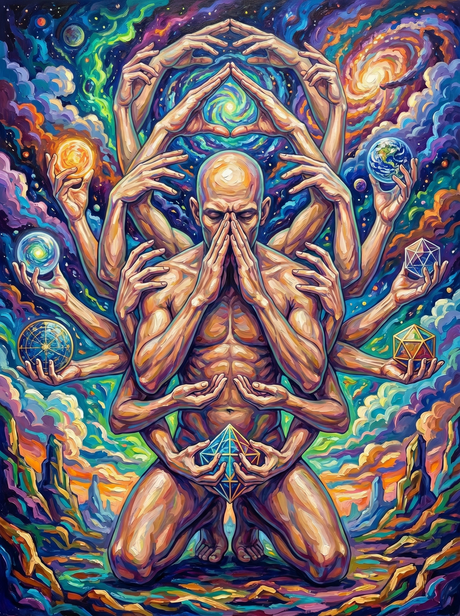 Psychedelic Cosmic Meditation (100 Color Diamond Painting) Diamond Painting kit
