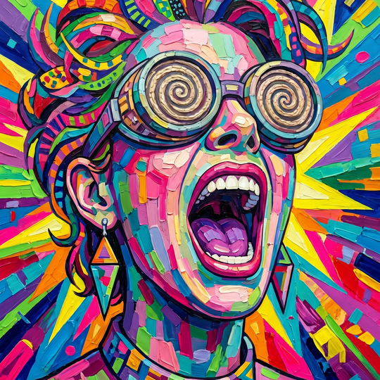 Psychedelic Spiral Glasses Scream