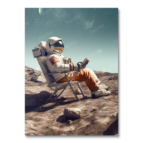 Astronaut Chilling on the Moon (Diamond Painting) Diamond Painting kit